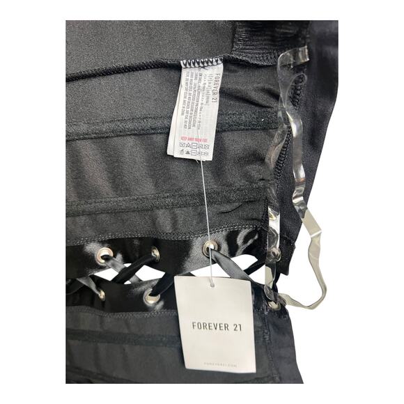 Black Whimsygoth Corset Blouse Shirt Top Lace Vamp Vampire Goth Romantic Small - Picture 3 of 6